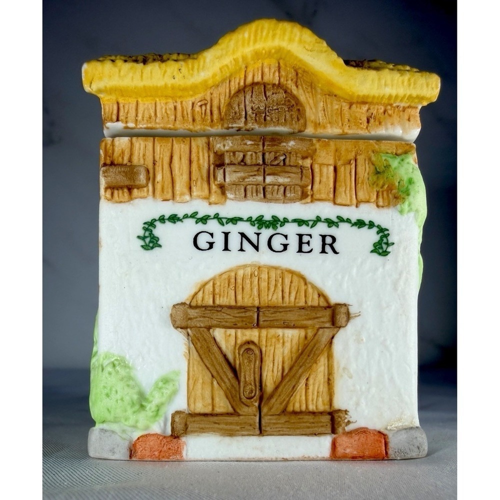 Vtg Spice Jar GINGER Country Kitchen Collection 1994 New House Cottage Core